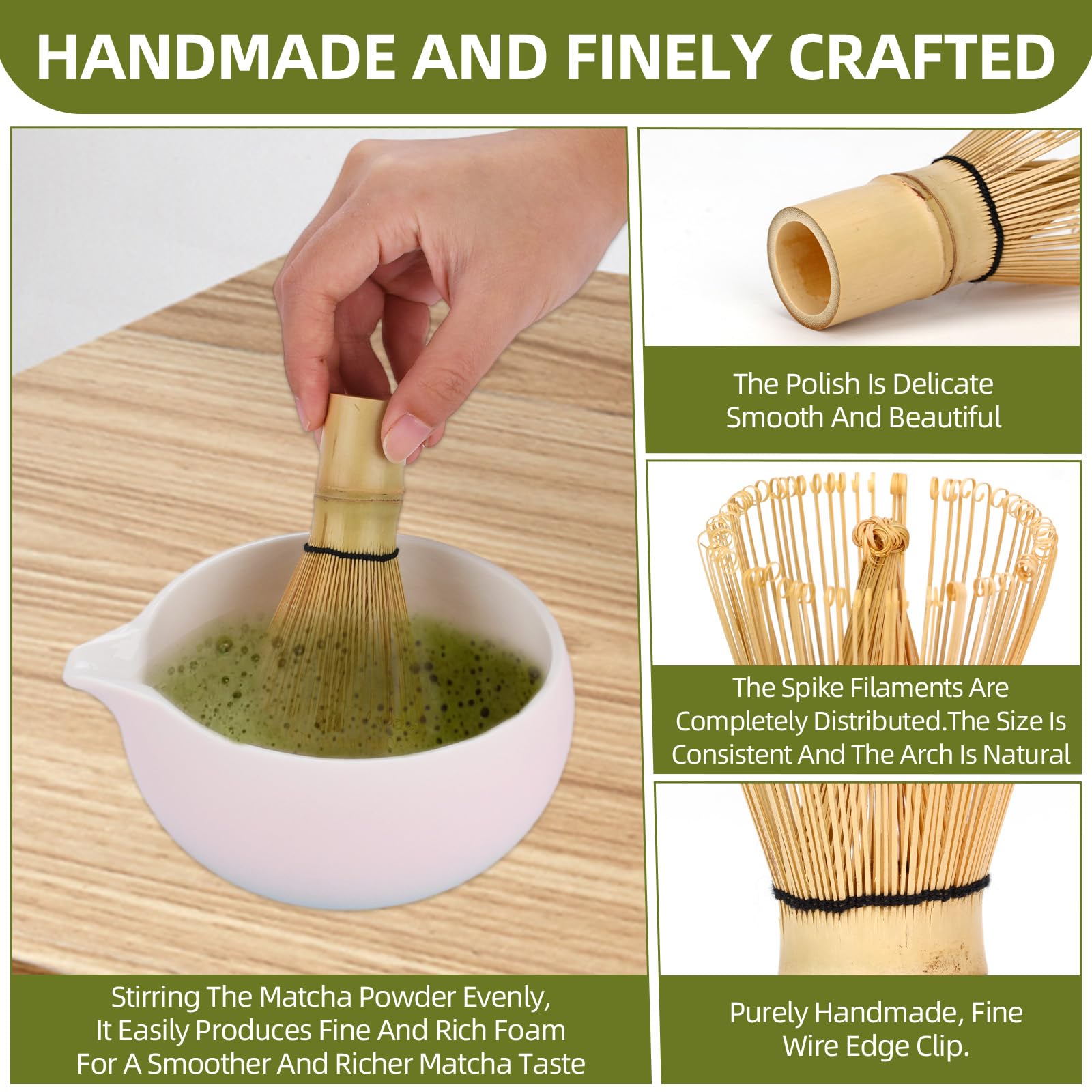 Kit Matcha 9 Pièces ZUSUZU – Bol à Dégradé, Fouet En Bambou, Support, Passoire, Etc. Set Complet Pour Cérémonie Du Thé (cadeau Amateur Matcha)