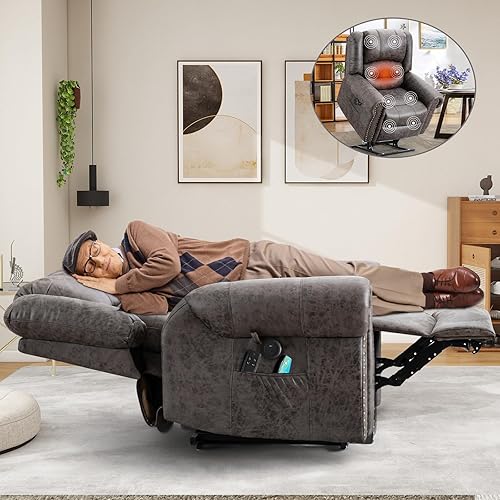 CDCASA Dual Motor Lay Flat Lift Chairs Recliners for Elderly