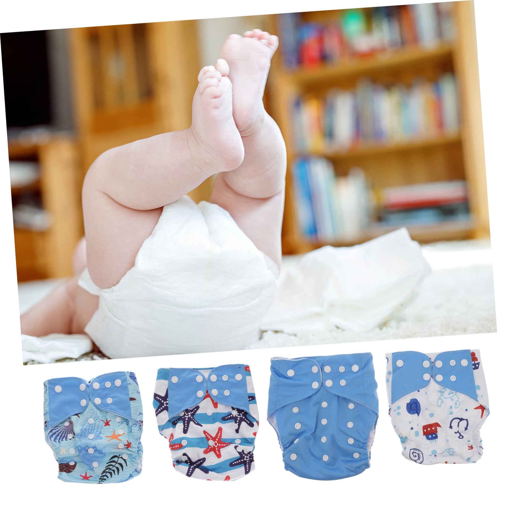 Amazon.co.jp: BUGUUYO 4個 洗えるおむつ オムツ diaper ユニ