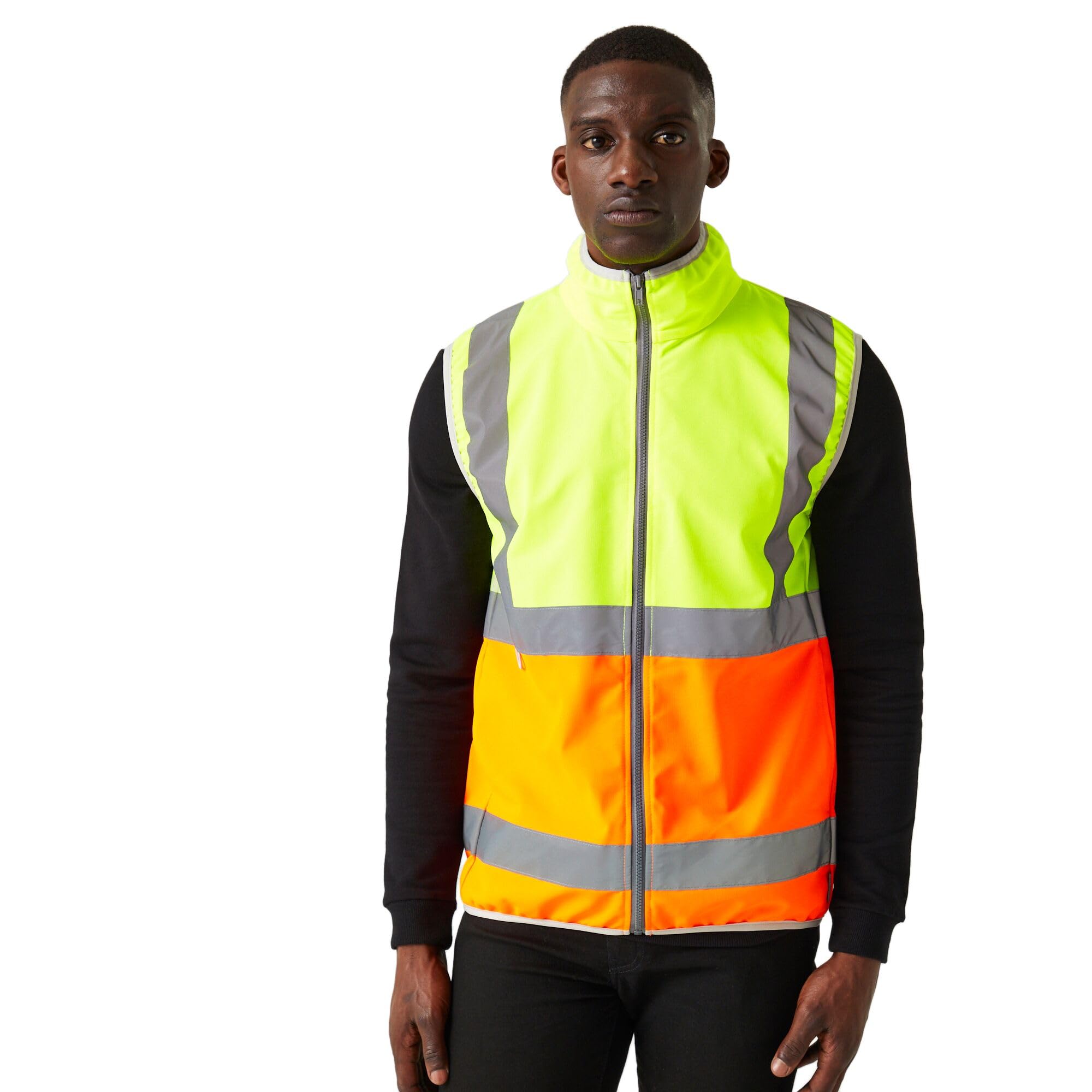 Regatta Men's Yellow Pro Hi-Vis Full Zip Gilet in Size 3XL, Sports Direct
