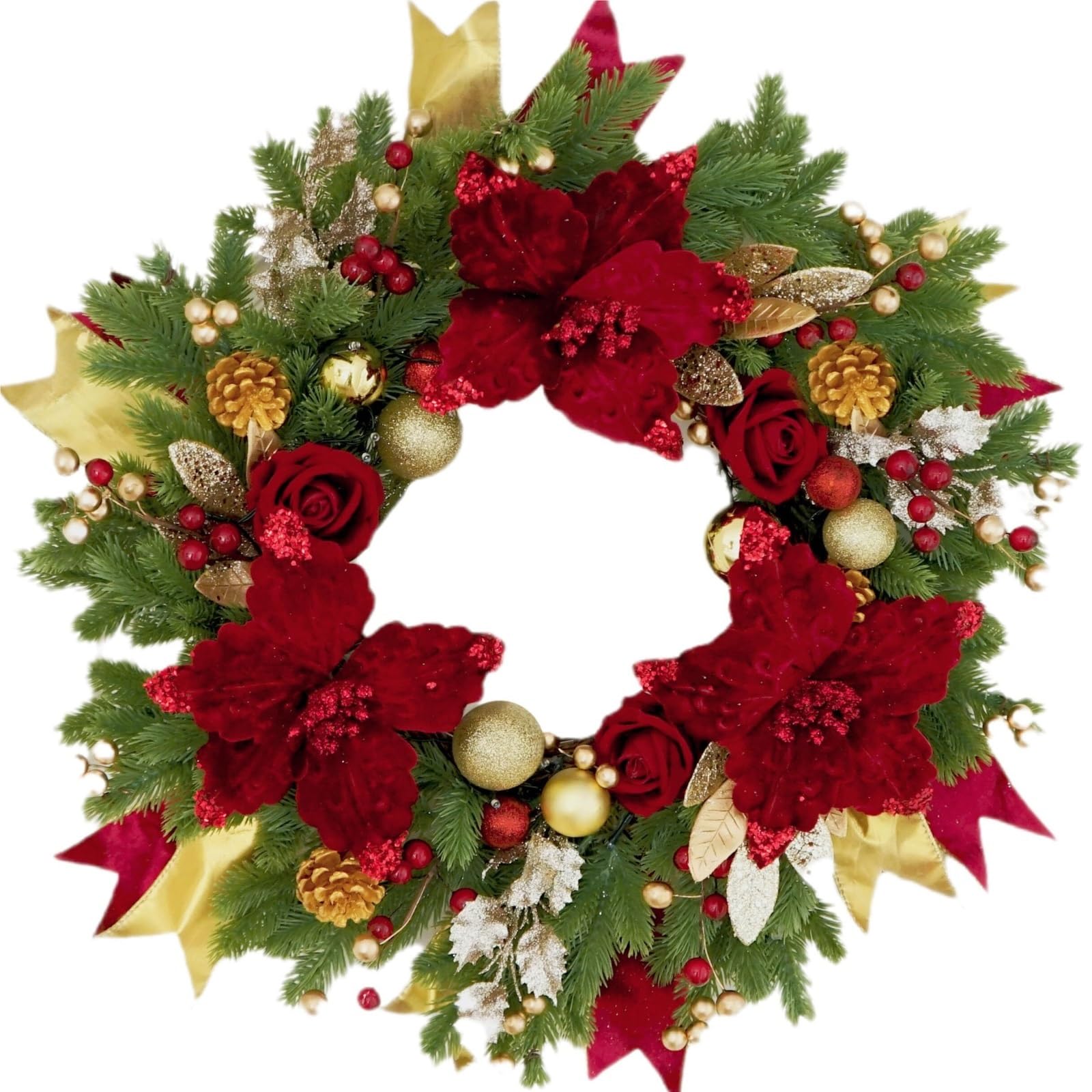 Couronne de Noël extérieure pour sublimer votre décoration de maison en hiver