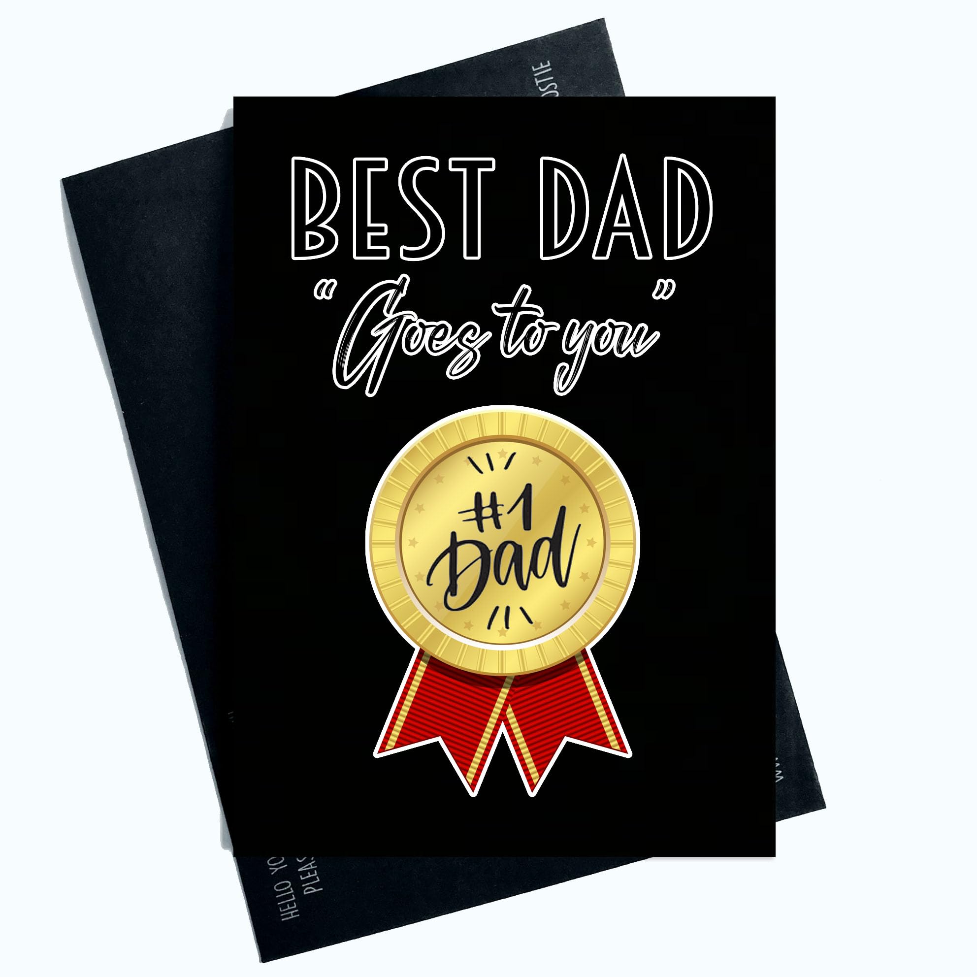 Birthday Cards For Dad Best Dad Goes To You Greeting Card Joke Laughter Fun Novelty Black Card SP51