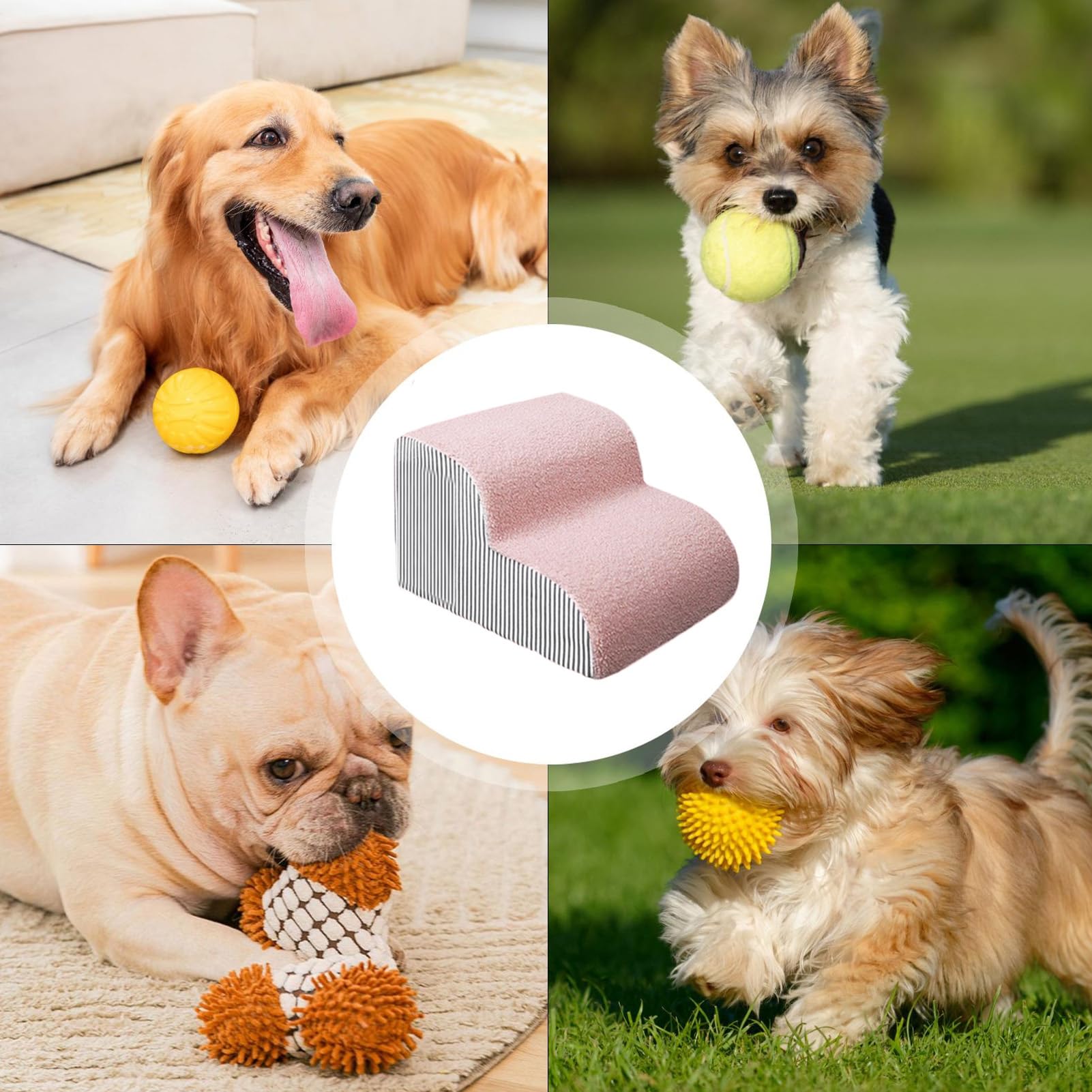 Escaleras para perros pequeños, lavable, antideslizante, rampa sofá