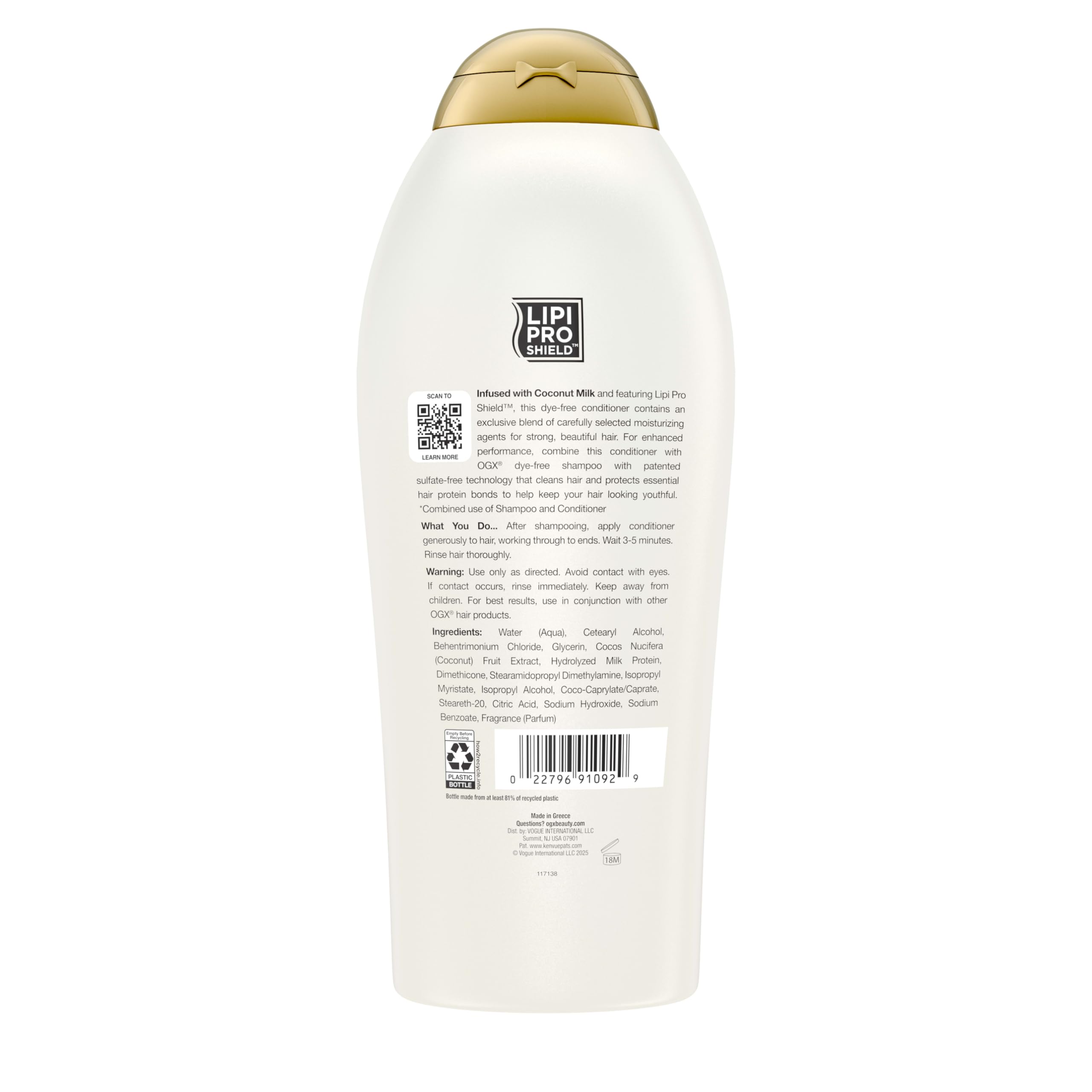 ogx (entreprise) Après-shampoing lait de noix de coco 0,75 L