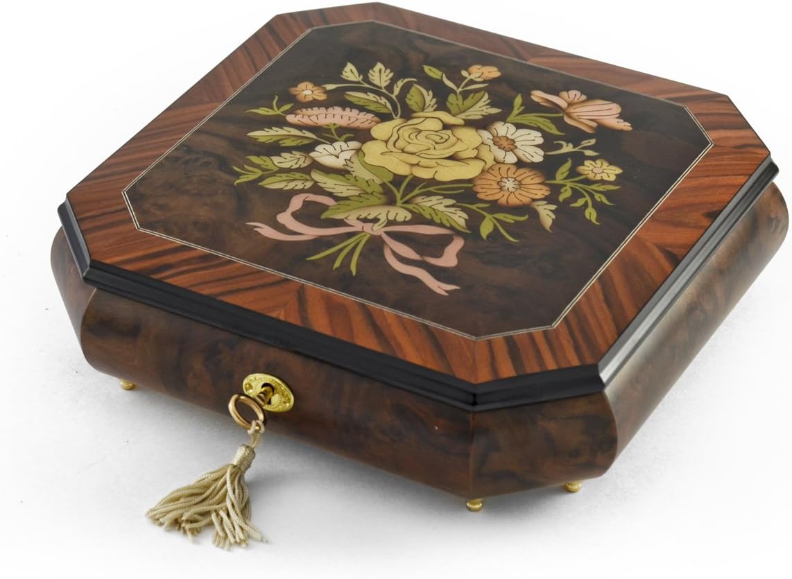 70% Off Discount Charming Handcrafted Octagonal Italian Music Box with Floral Bouquet Inlay - Many Songs to Choose - Endless Love Crazy Clearance Charming Handcrafted Octagonal Italian Music Box with Floral Bouquet Inlay - Many Songs to Choose - Endless Love