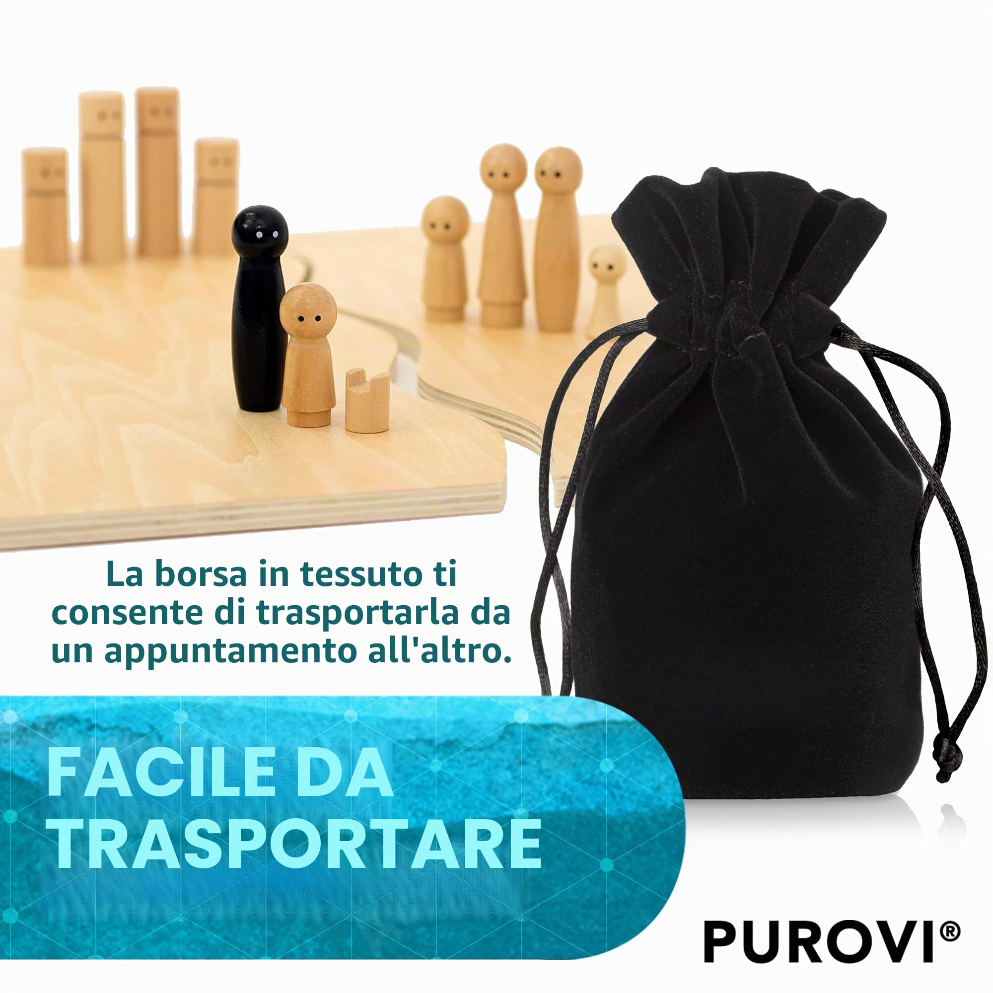 Giochi Bambini 3 Anni in su - Gioco da Tavolo Creativo ed Educativo per Bimbo e Bimba - Giocattoli in Legno Divertenti per Terapia Familiare