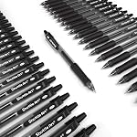 Shuttle Art Black Gel Pens, 36 Pack(18 Gel Pens with 18 Refills) Retractable Medium Point Rollerball Gel Ink Pens Smooth Writing with Comfortable Grip