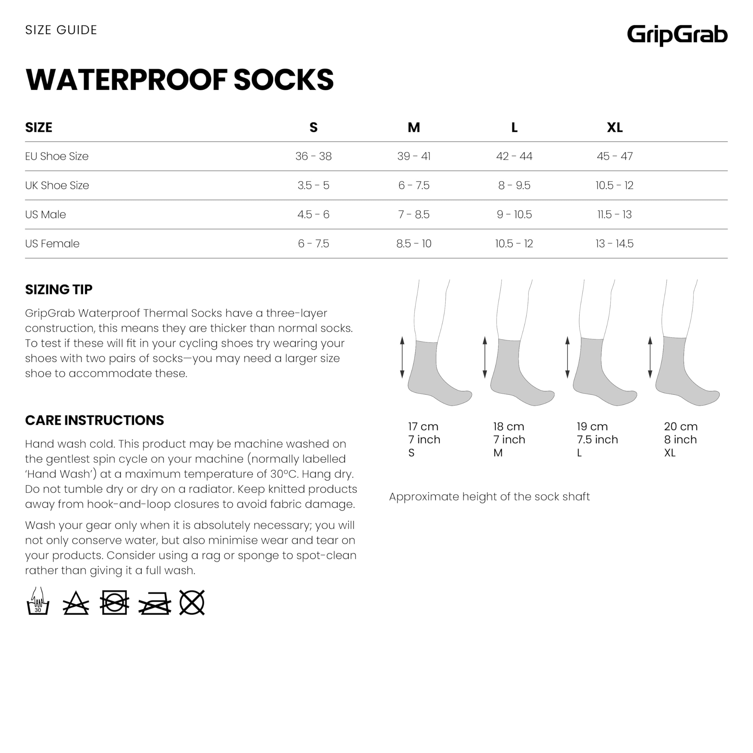 GripGrab Gripgrab Calcetines de Ciclismo Invierno Lana Merino Térmicos Impermeables Calcetines Invierno Aislantes Lluvia Unisex Calcetines Ciclismo Unisex adulto (Pack de 1)