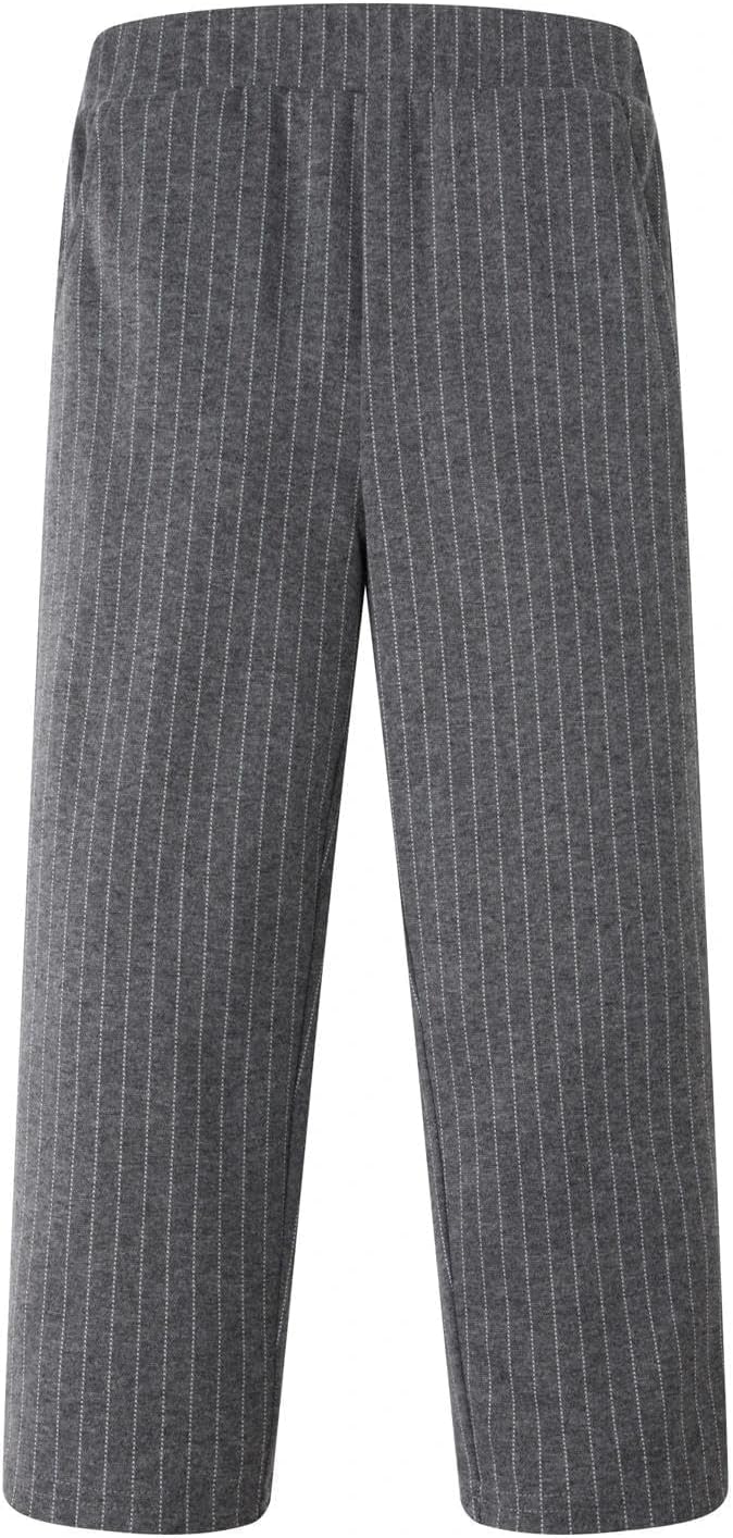 Little Bitty Boys Dinosaur Two Piece Cotton Set, Long Sleeve Cartoon Crew Neck Fleece Sweatshirt Striped Wide Pants 3-7 Years - Image 6