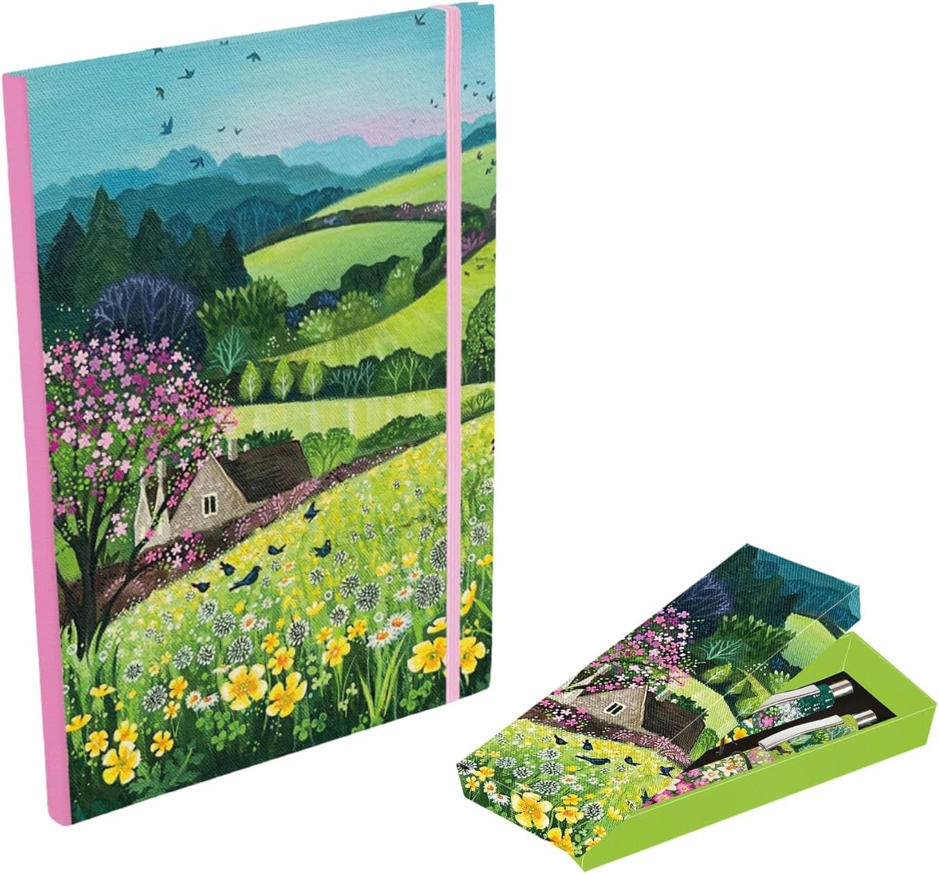 The Gifted Stationery Co. Ltd. Notebook and Pen Set, Elegant Collection (Multi Country Stroll A4) โ image 1