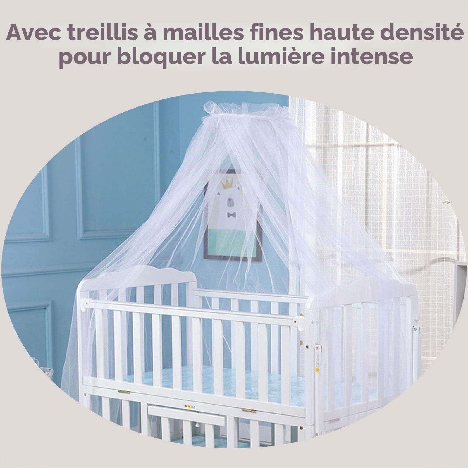 Moustiquaire pour lit de bébé et baldaquin, moustiquaire de plafond pour berceau