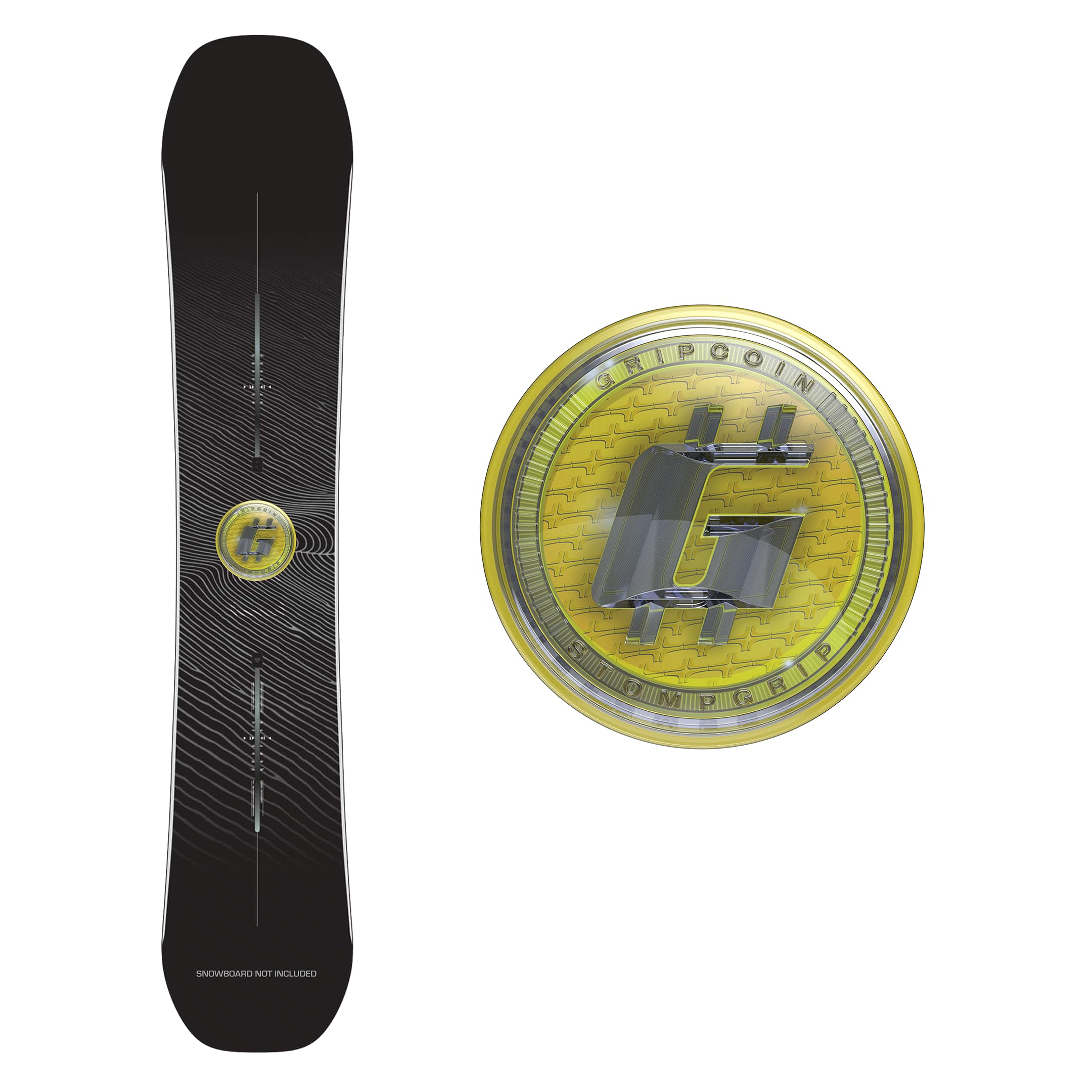 Stompgrip Premium Snowboard Stomp Pad | Gripcoin | Vice Collection | 3D Decal | Gold