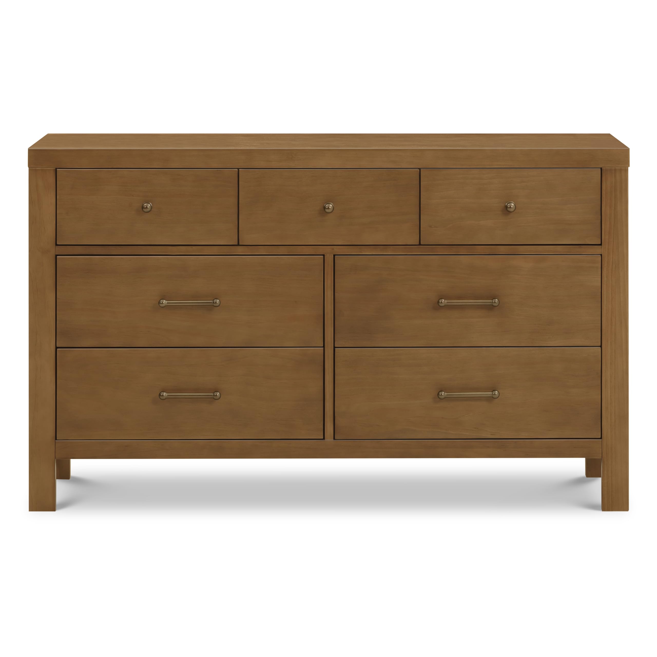 NAMESAKE Nantucket 7-Drawer Wide Assembled Dresser (56") in Natural Walnut, Greenguard Gold Certified
