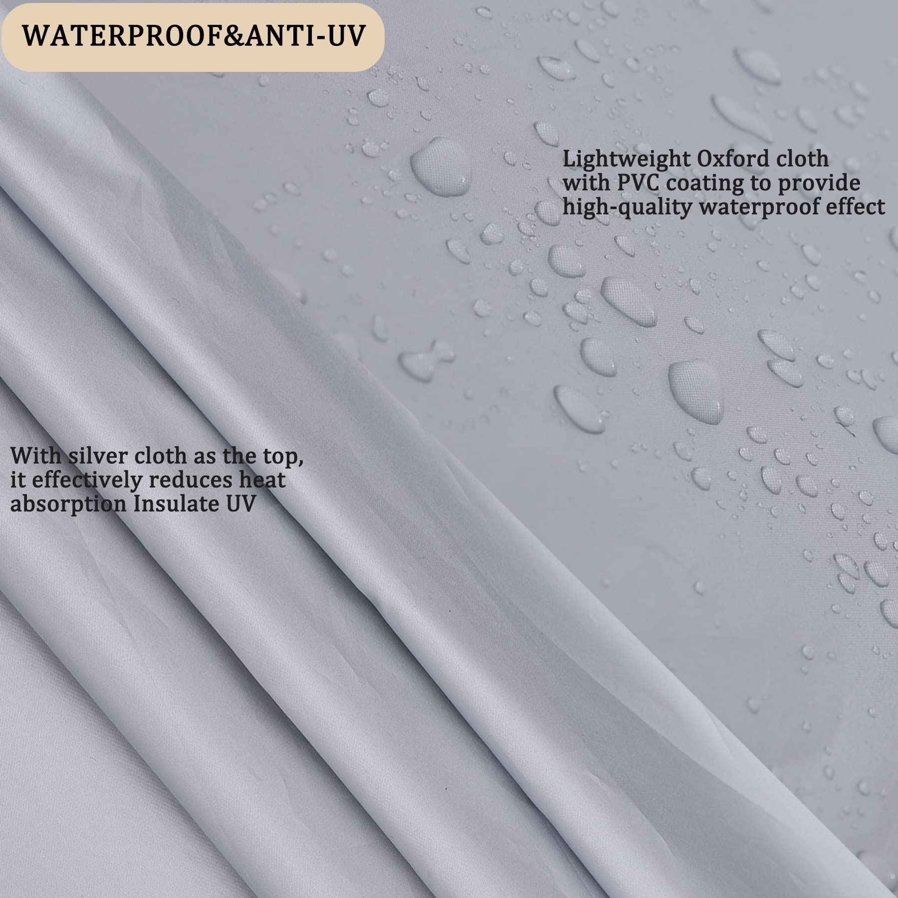 Cubierta para cortacésped de giro cero, tela Oxford resistente al agua, fundas para cortacésped de hasta 50 pulgadas, cubierta de cortacésped de giro cero, ajuste universal con bolsa de