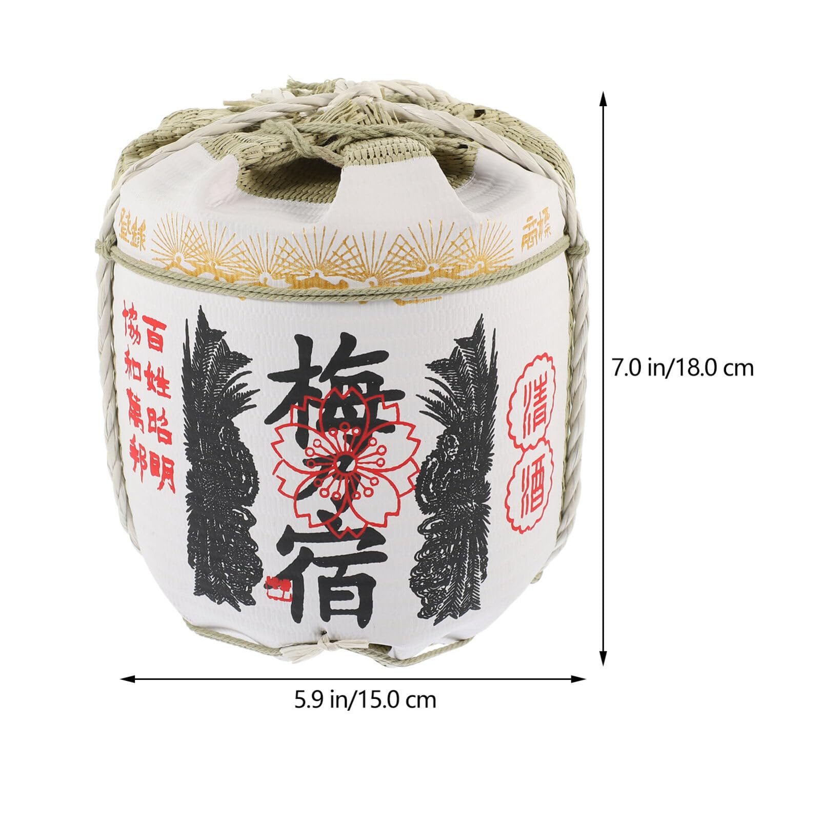 Luxshiny Luxshiny Barril De Sake Barril De Vino De Estilo Japonés Barril Barril de Roble Whisky Roble Barril Dispensador de Vino Cubo De Vino Para Almacenamiento Licores De Vino Whisky