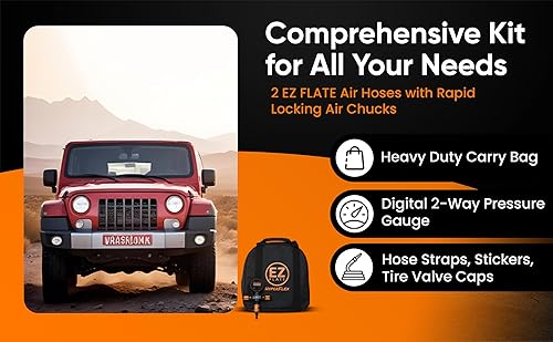 Miniatura 3 de Sistema de desinflado de 4 neumáticos, resistente, deflectores de neumáticos de aire hacia abajo, neumáticos de camión o automóvil, UTV, neumáticos