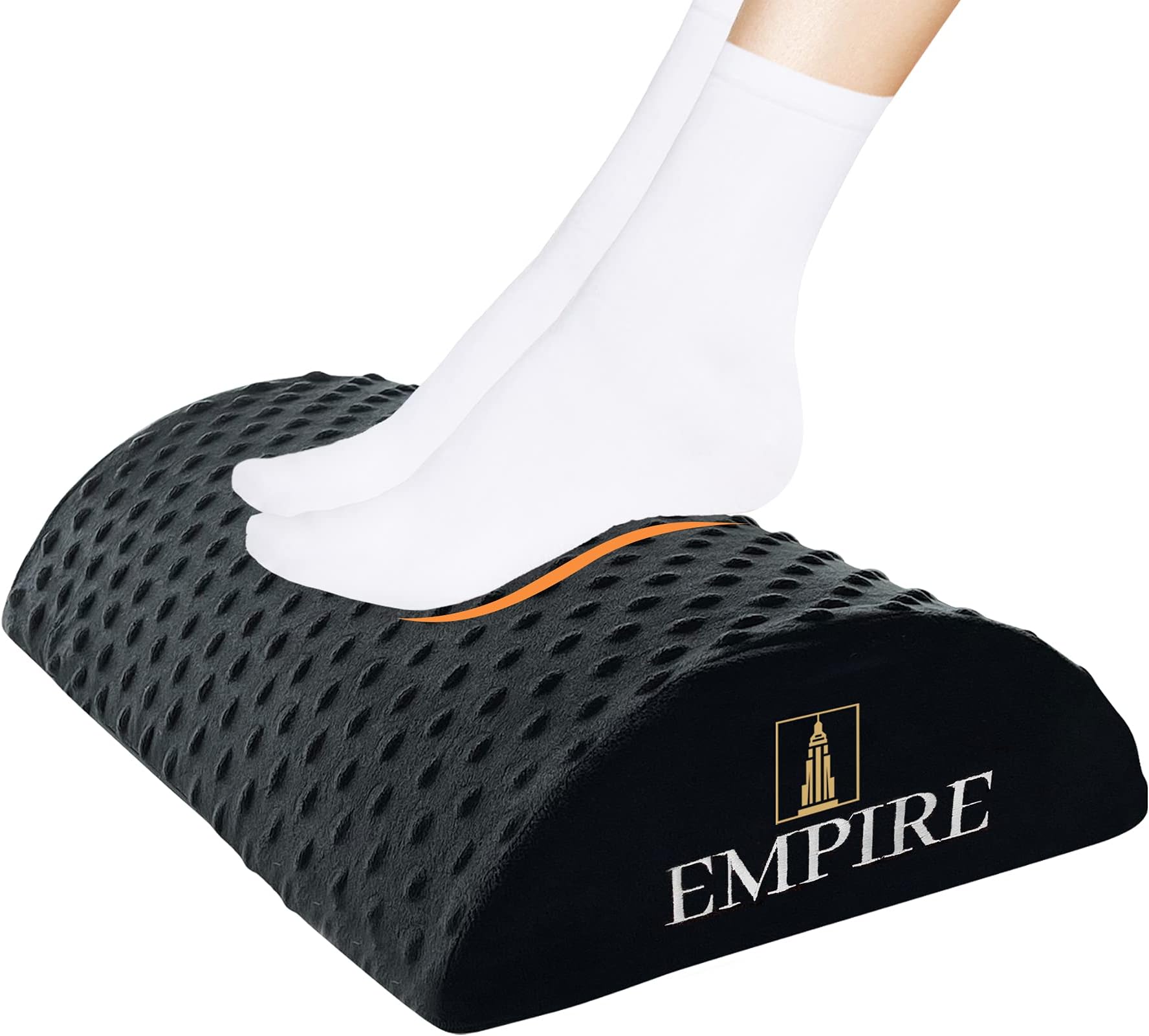 Empire Ergonomic Foot Rest, 50D Memory Foam Stool for Under Desk, Office Cushion, Desk Accessories, Most Comfortable Footrest