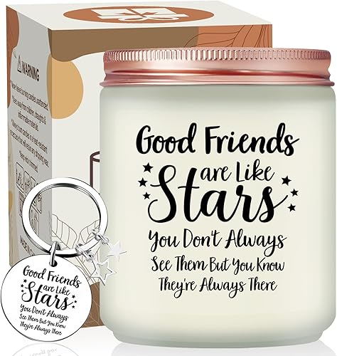 Regalos de Good Friends are Like Stars Velas de regalo para amigas Navidad, cumpleaños, regalo de amistad para amigas Regalo de mejor amiga para