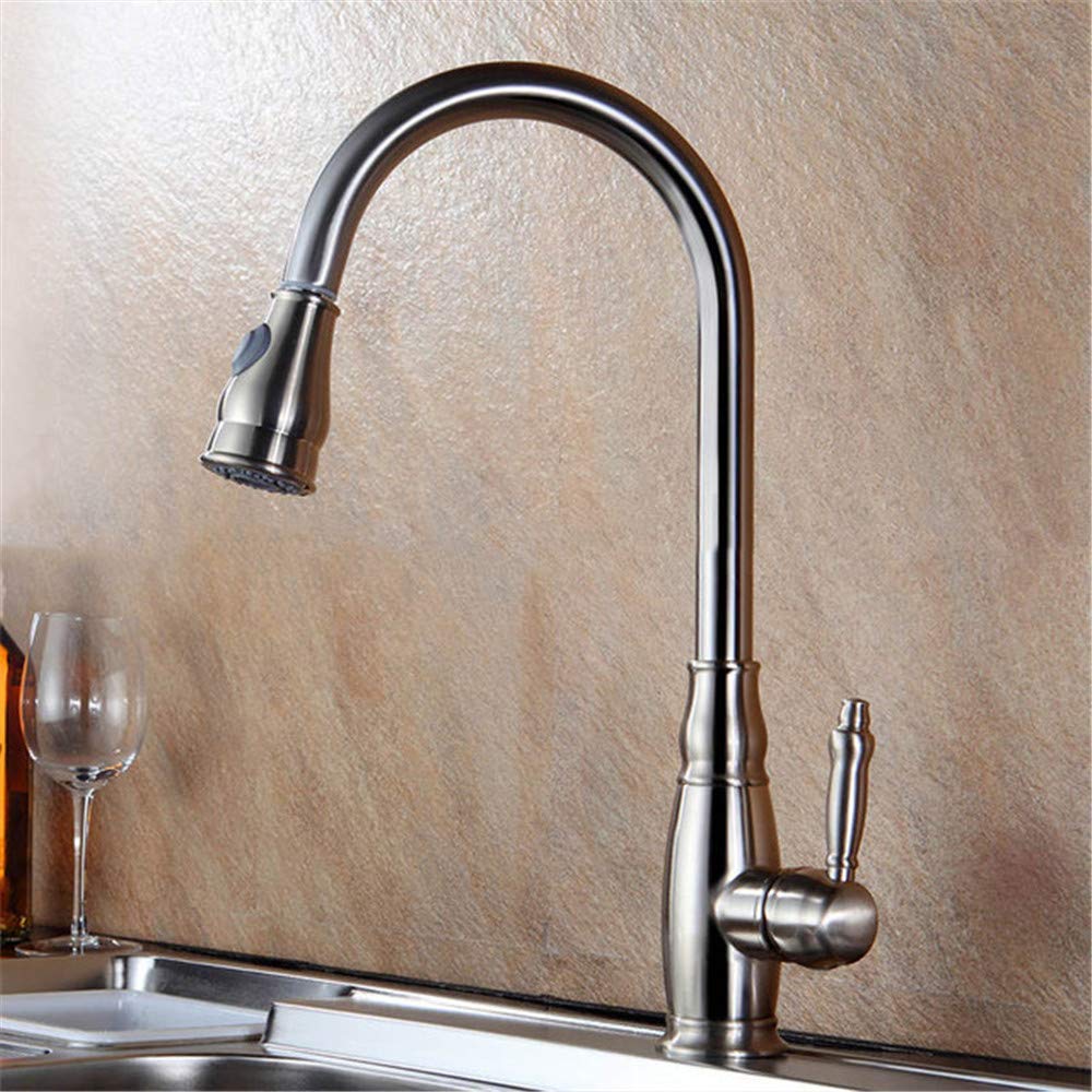 Robinet de cuisine noir argent mitigeur de salle de bains avec douchette cuivre chaud froid