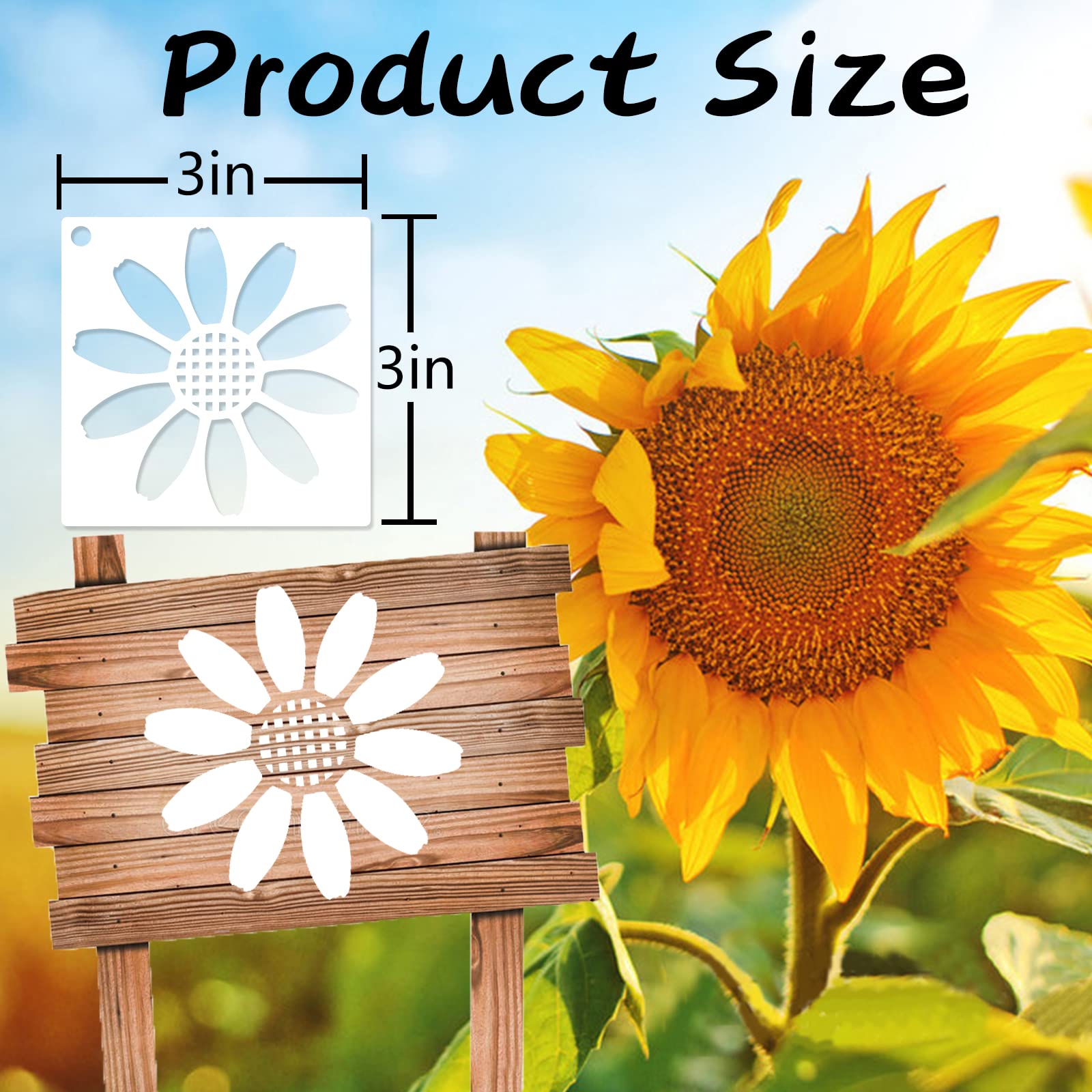 Lot De 20 Pochoirs Fleurs Réutilisables 7,5 Cm - Pour Peinture Sur Bois, Murs, Toile - Plastique PET