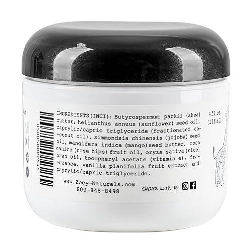 Miniatura 3 de Zoey Naturals - Mantequilla corporal de vainilla y pomelo, 4 onzas con manteca de karité nutritiva y aceite de coco, vegana sin parabenos, fabricada
