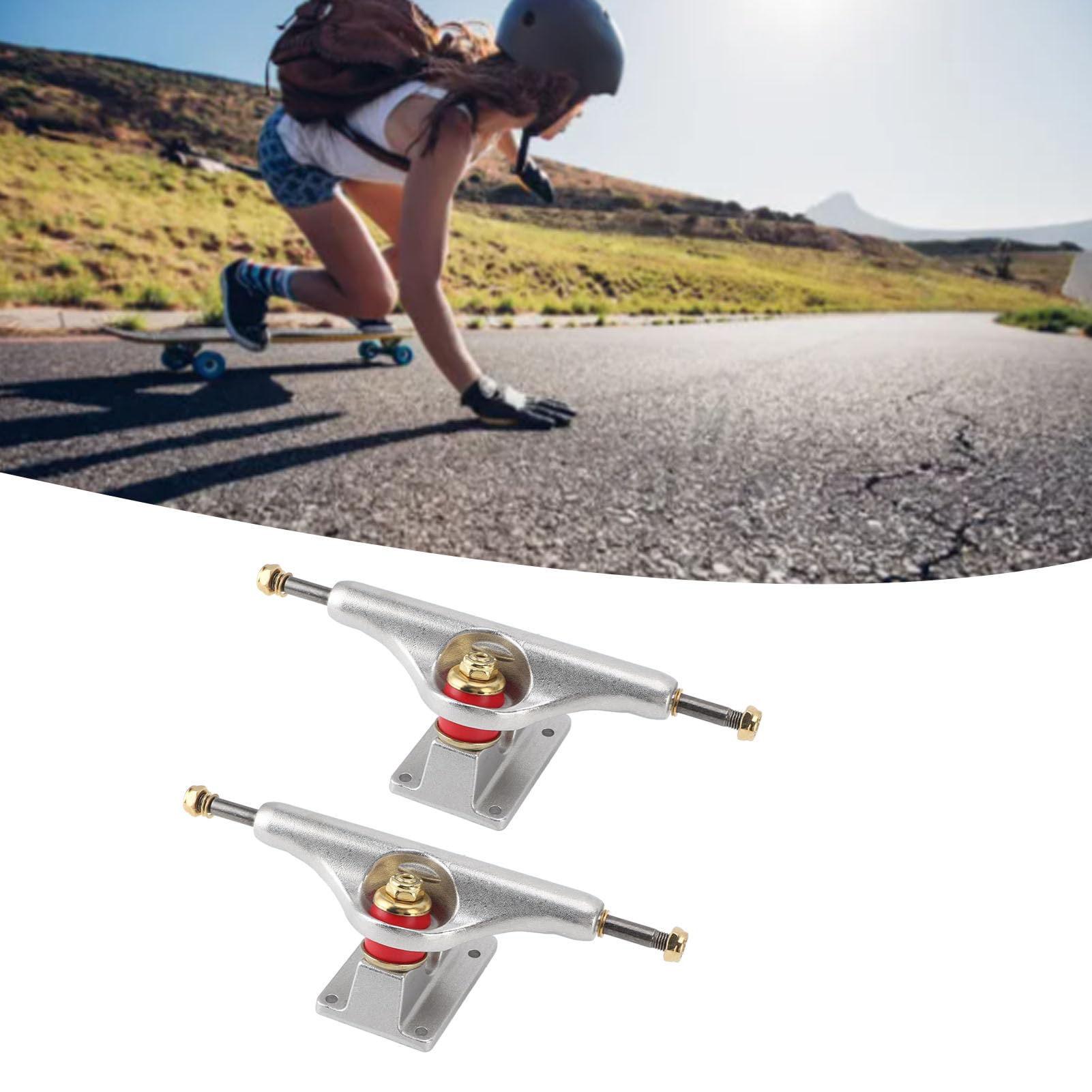 Trucks de, 2 Roulements de en Alliage D'aluminium Léger avec Suspension en PU pour Planche de 7,75 à 8,25 Pouces, Patins de Durables, Matériel de, Kit de Démarrage combiné