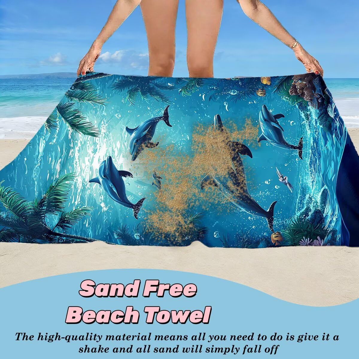 Ręcznik plażowy XXL, 100 x 200 cm, zestaw 2 szt., z mikrofibry, ręcznik plażowy, morze, szybkoschnący, do sauny, fitness, bez piasku, ręcznik plażowy, do sauny, duży ręcznik kąpielowy, prezent dla