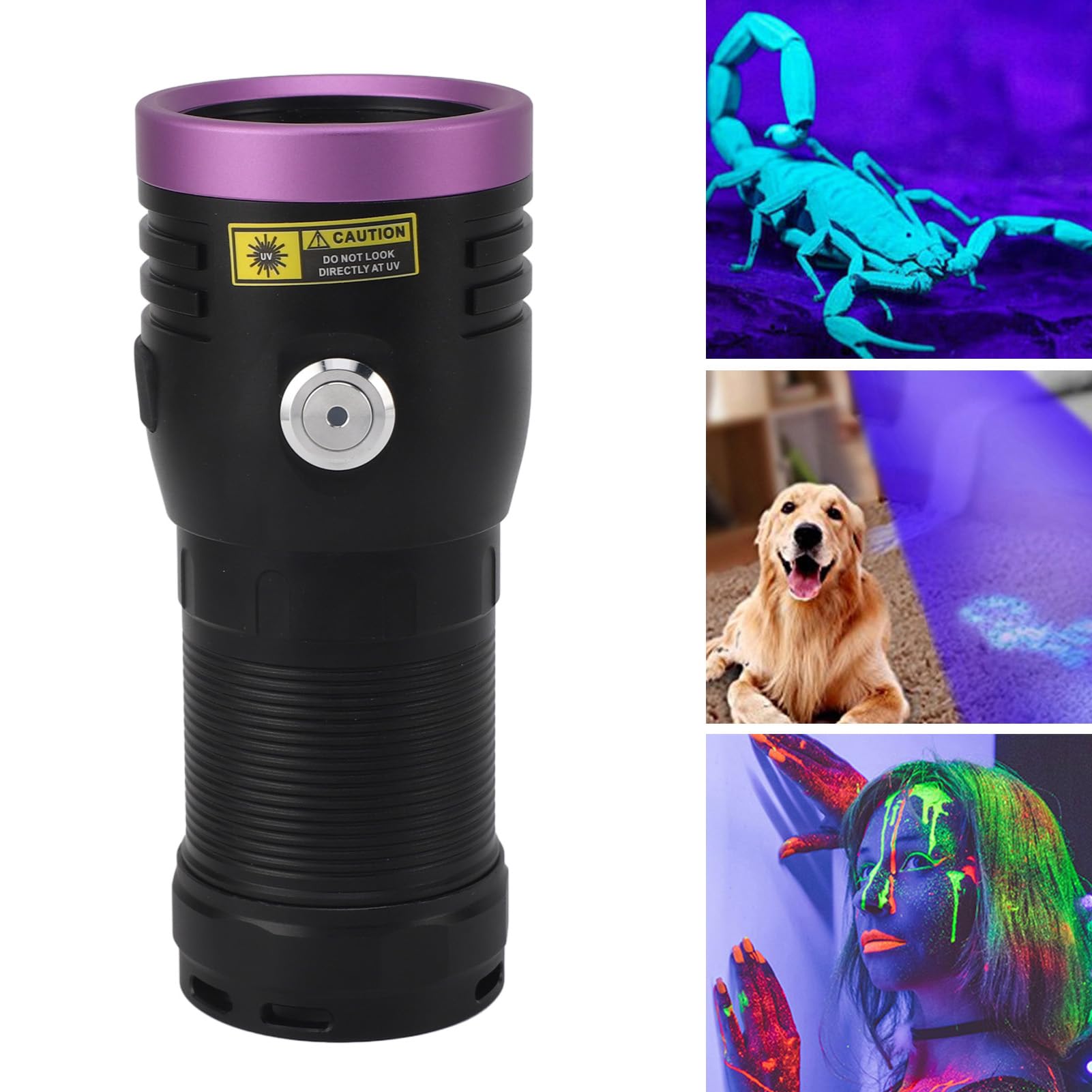 Jeanoko Lampe de Poche UV à Lumière Noire 365nm, Haute luminosité,