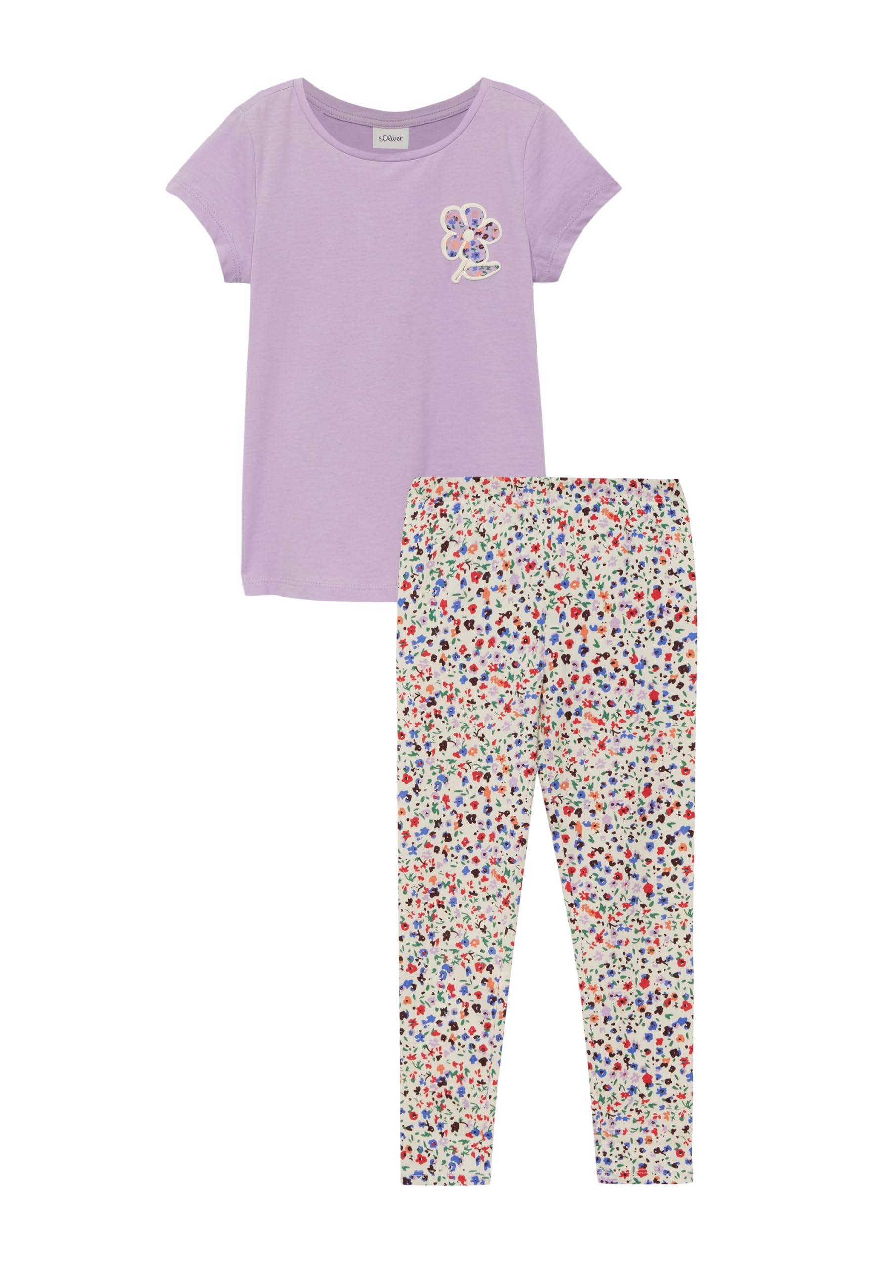 s.Oliver Set aus T-Shirt im A-Shape und Leggings mit All-Over-Print