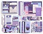 Vintage Aesthetic Scrapbook Kit(346Pcs)Scrapbooking Supplies Kit With Bullet Junk Journal,Stationery,A6 Grid Notebook With Journaling Gift For Teen Girl Women (moonlight Vintage Aesthetic Scrapbook)