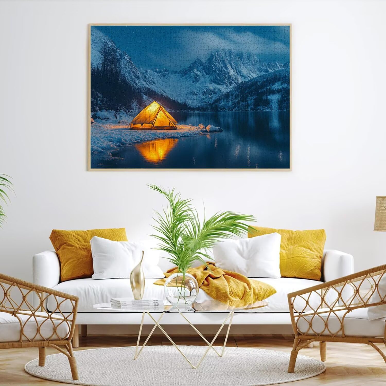 Puzzle dla dorosłych 2000, namiot Snow Mountain, 99x70cm, n-860