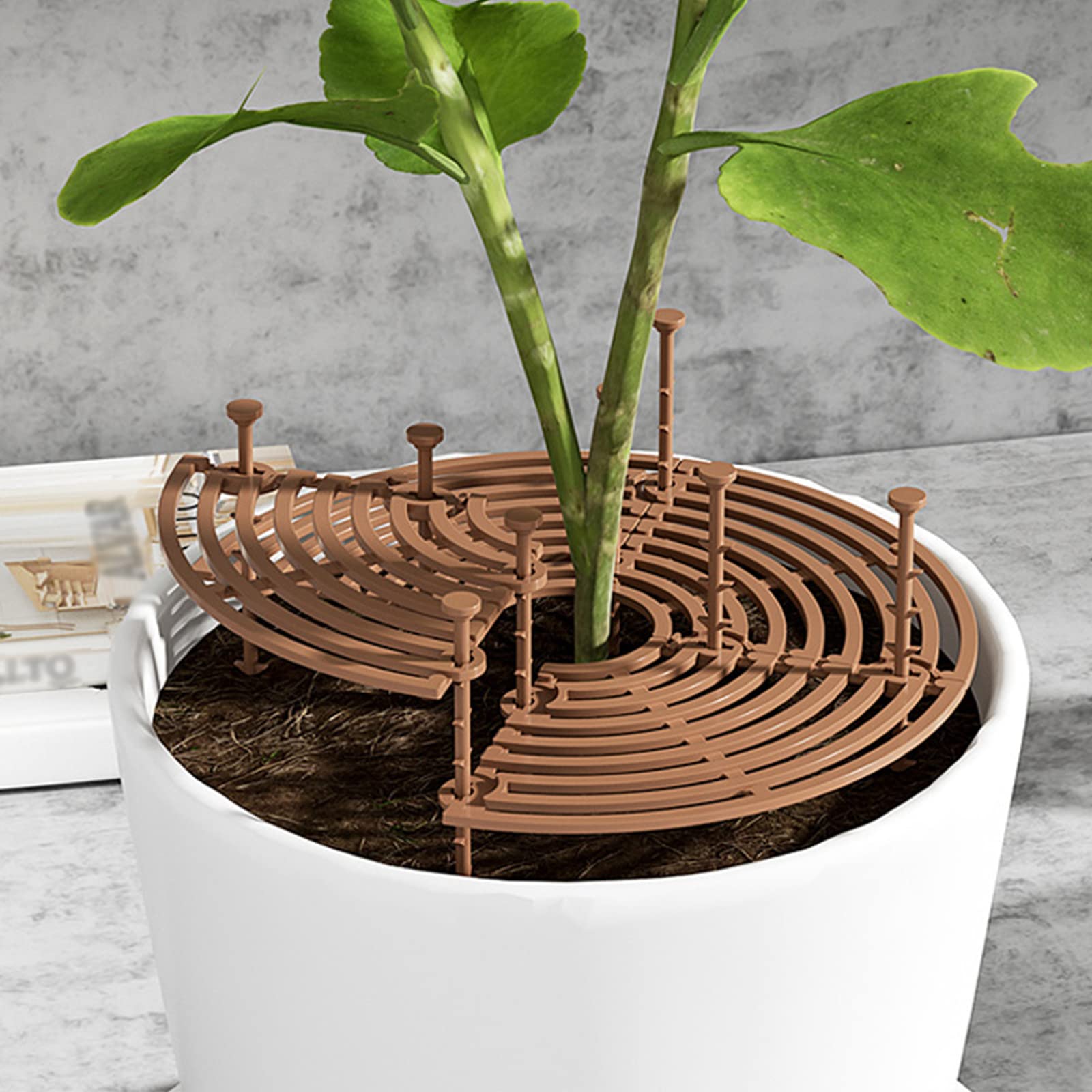 M METERXITY 2pz Pianta Vaso Griglia - ABS Quadrato Coprisuolo Evita Animali Scavi Applicazione Esterno Fioriere (11.8 x 11.8 Nero
