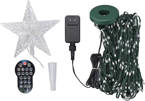 Miniatura 5 de CHICIRIS Cadena de luz para árbol de Navidad, 400 LED, matriz de puntos, cambio de color, lámpara de adorno Holytree, controlado por aplicación, #111