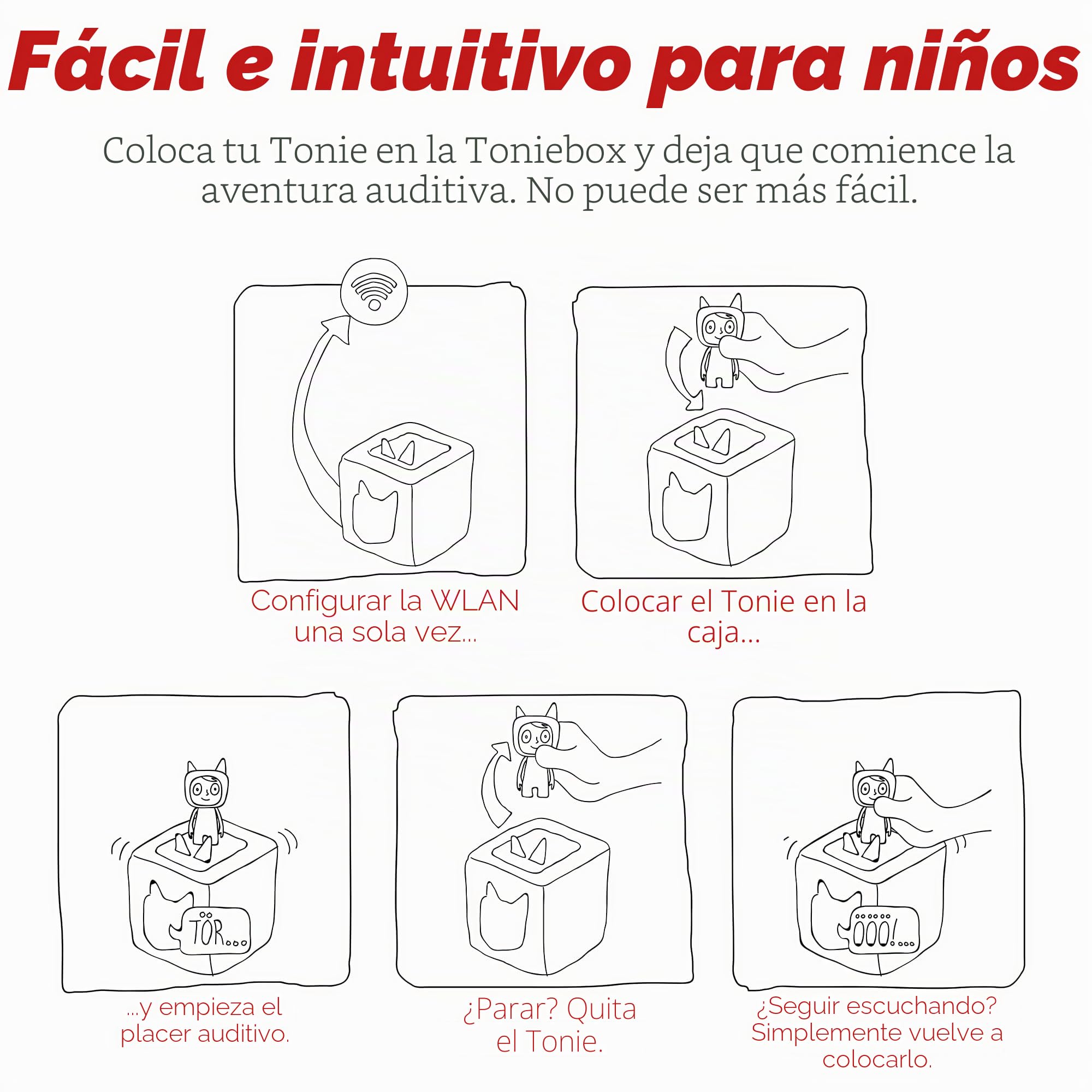 Tonies Figuras para Toniebox, Viaje de ensueño para niños: Hierro de fantasía con Perezoso Mo – 8 Lugares Especiales para Relajarse, audiolibro a Partir de 4 años, Tiempo de reproducción Aprox. 76