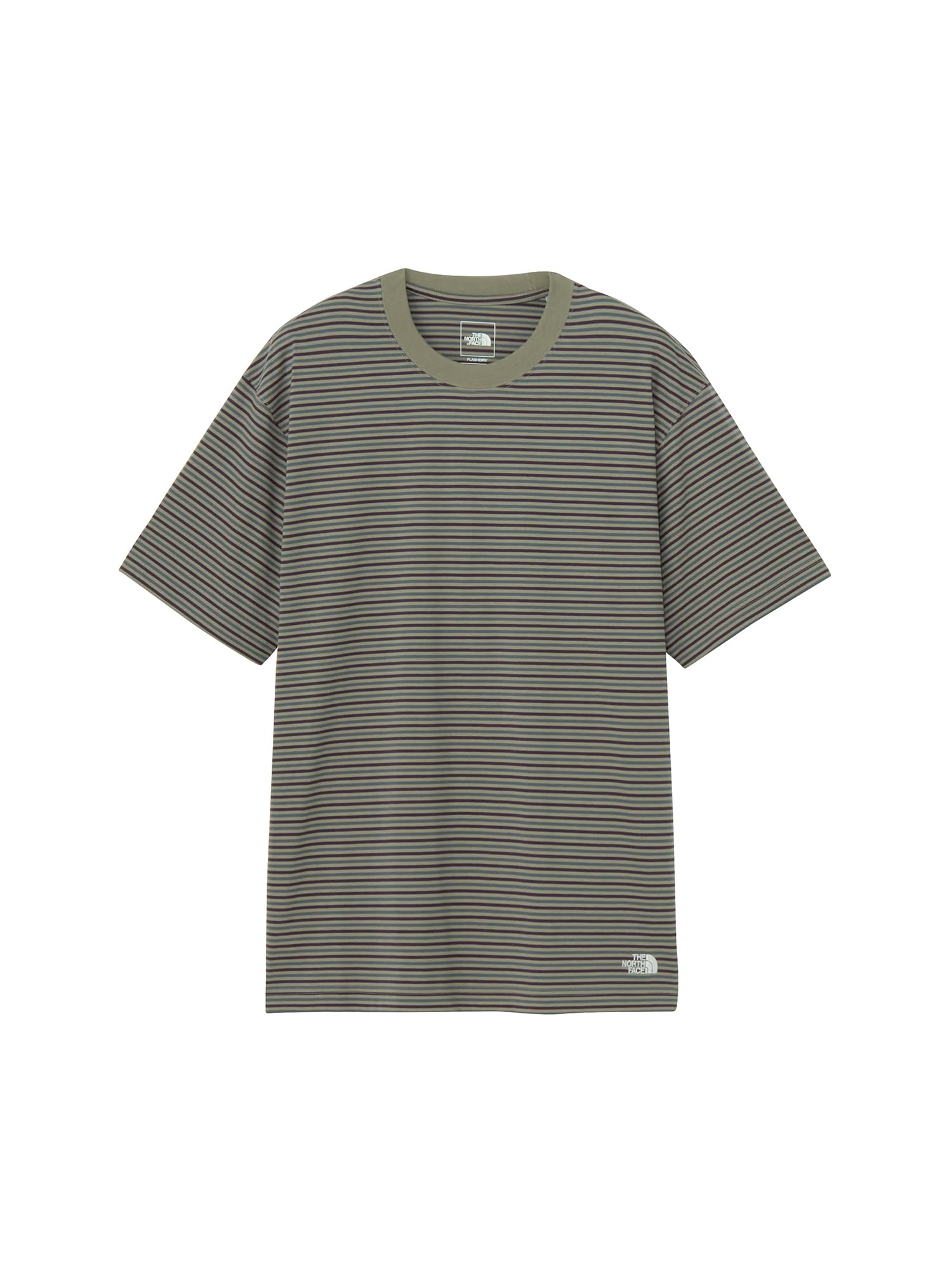 [ザ・ノース・フェイス] 半袖 カットソー Tシャツ S/S FD Border Tee ストーンスラブ XL