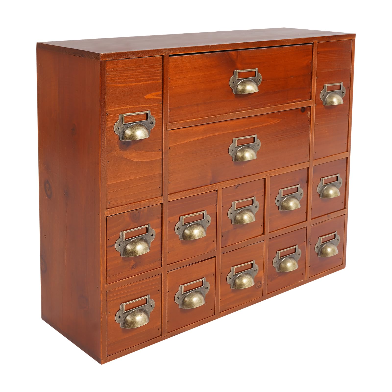 Schubladenschrank, Holz Schreibtisch Organizer mit 14 Schubladen, Schreibtisch Schubladen Organizer für Zuhause Büro