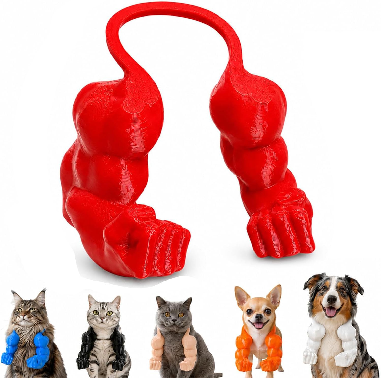 Cat Muscle Arms Costume，Red：S