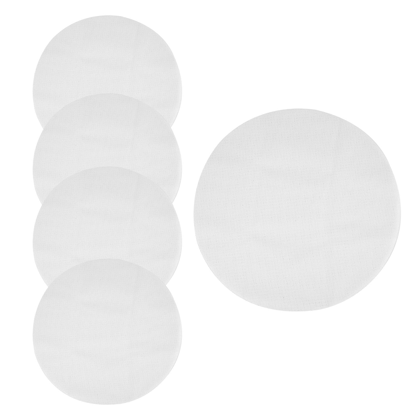 Qndanoan 5 Pcs Silicone Steamer Mesh Mats, Reusable Non-Stick Round Steamer Pad, Steamed Buns Baking Pastry Mat, 40cm in Diameter