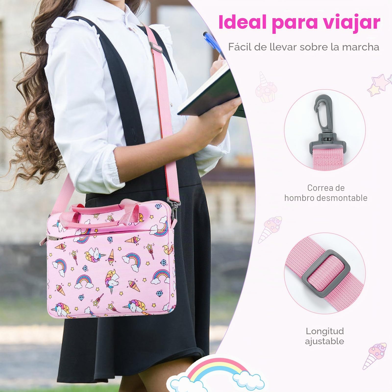 MoKo Bolsa de Hombro Infantil para Tablet de 7-8 Pulgadas