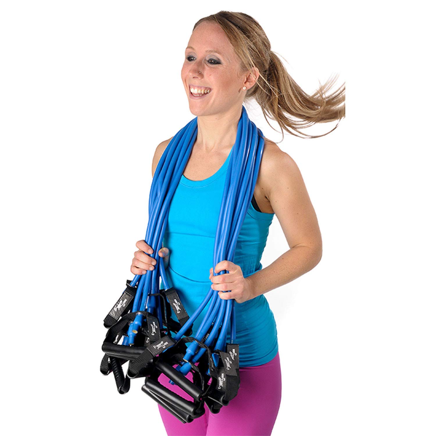 10er Paket Dittmann Body Tube blau Expander Gymnastikband Trainingsband Fitness