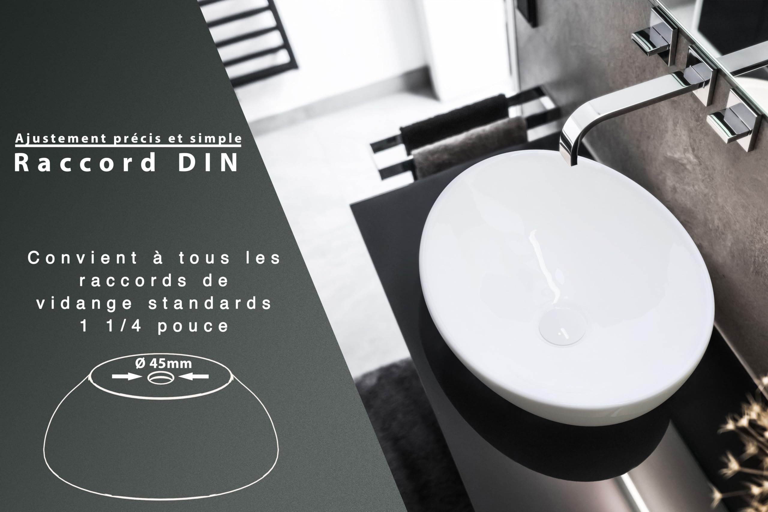 Lavabo vasque à poser en céramique pour toilettes invités Waschbecken24 (Blanc / A99, 41x33x14cm)