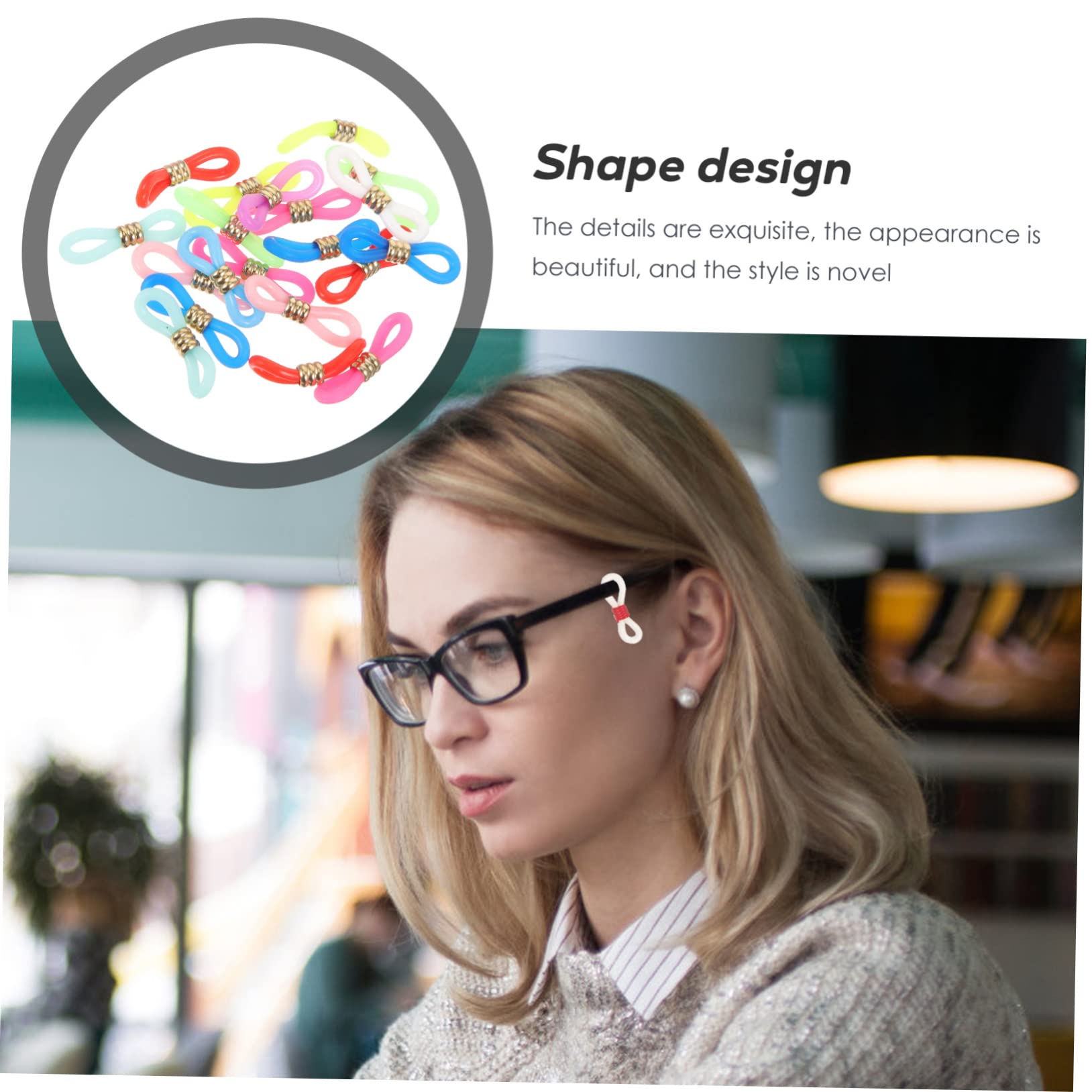 Beaupretty 5 Series Antideslizante Para Gafas De Conectores De Silicona Para Evitar Pérdidas Y Resistente Para Actividades Deportivas 60 Piezas X 5