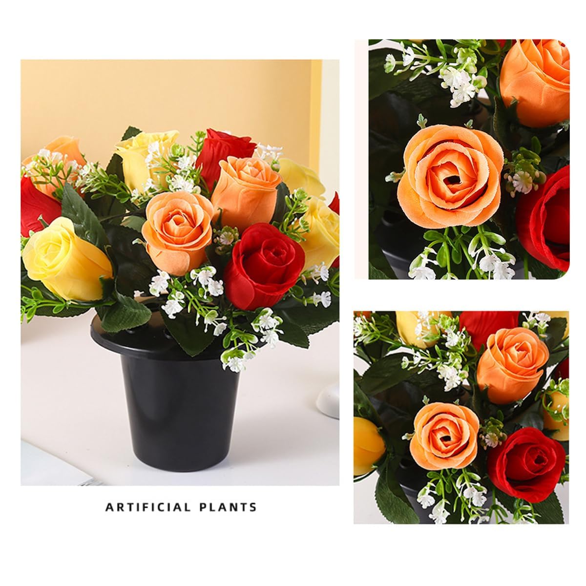 Set 12 Mini Rose Artificiali 8x H 13 cm | Leroy Merlin