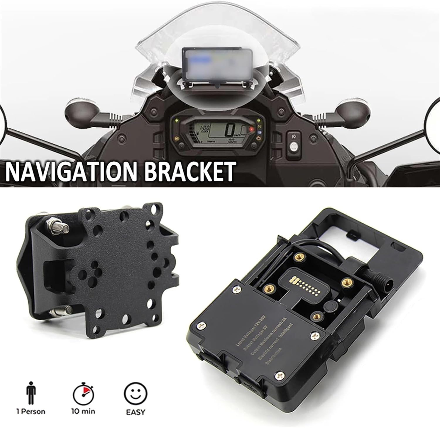 オートバイフロント電話ワイヤレスおよび USB 充電 GPS ナビゲーション