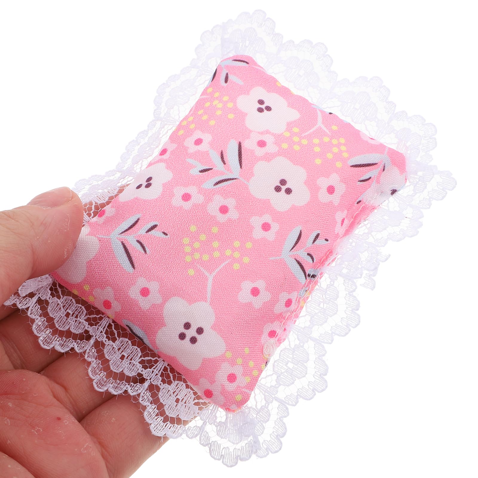 JOINPAYA Doll Bedding Set for Dolls House: Mini Dollhouse Pillow and Quilt Miniature Bedroom Accessories, Multicolor - Image 3