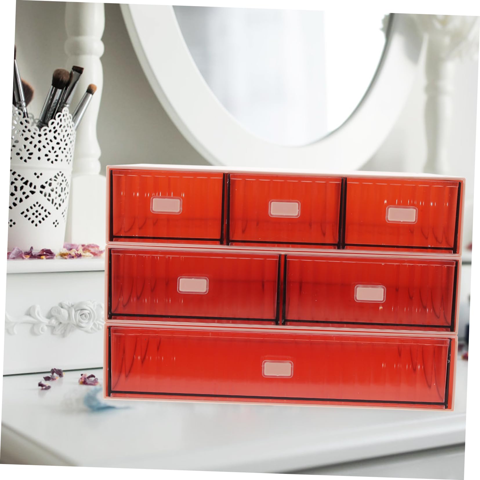 HOMSFOU Boîte De Rangement Tiroir Empilable Pour Table Organisateur De Maquillage Et Papeterie Pratique Et Stable