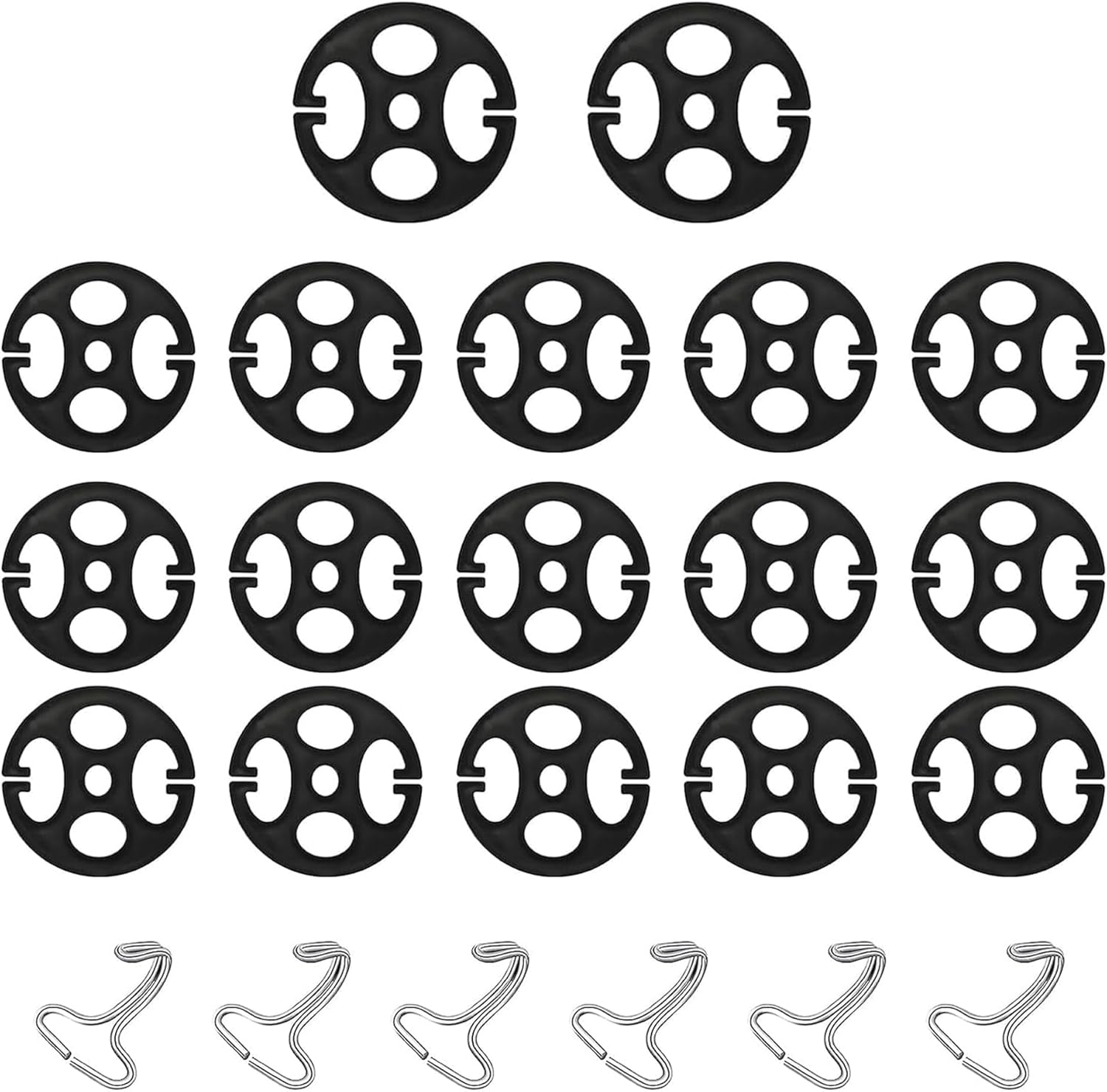 GXT 17Pcs Plastic Car Seat Covers Chucks and 6Pcs Metal Hooks Set Locking Clip