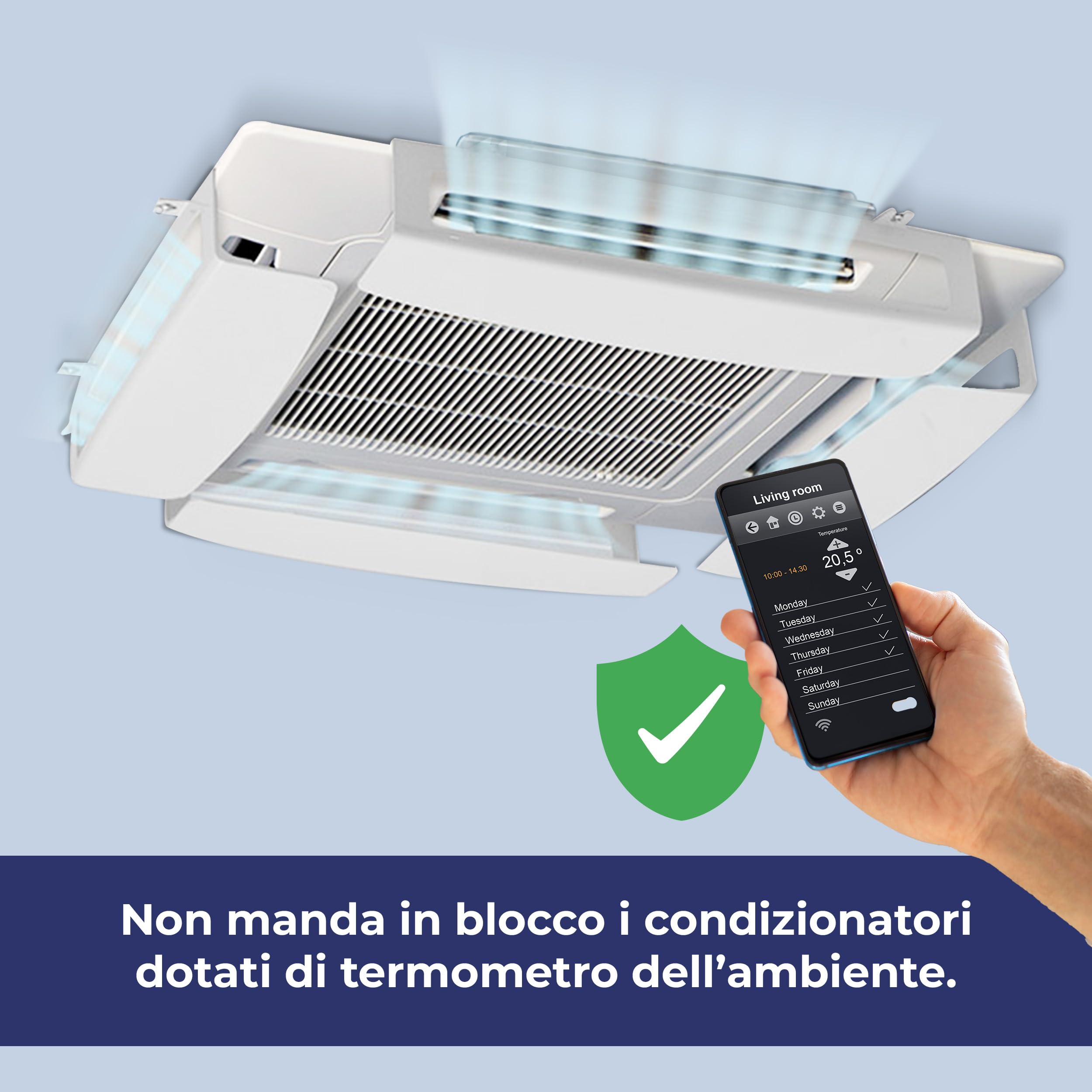 CLIMIK QUADRO, SET DI 4 DEFLETTORI PER CONDIZIONATORE & ARIA CONDIZIONATA, ADATTO PER CONDIZIONATORI A CASSETTE, MADE IN ITALY, PROGETTATO PER DISTRIBUIRE L’ARIA NEL TUO AMBIENTE DI CASA O LAVORO