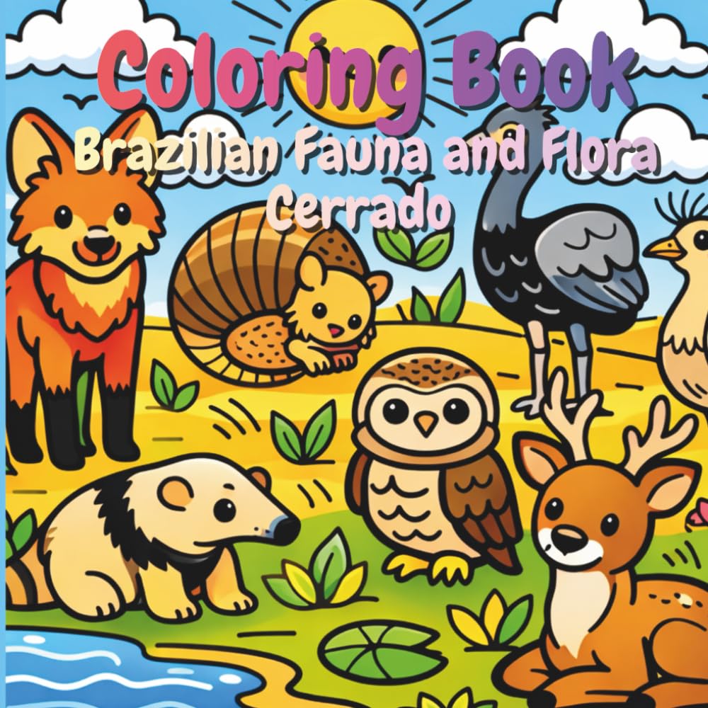 Coloring Book Brazilian Fauna and Flora: Cerrado