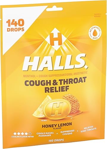 Miniatura 11 de HALLS - Caramelos para aliviar la tos, sabor a miel y limón, paquete económico, 140 caramelos